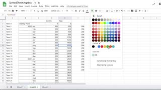 Spreadsheet Algebra: A bit of fun with Spreadsheet [I am no expert but...][Grade 7 & 8]