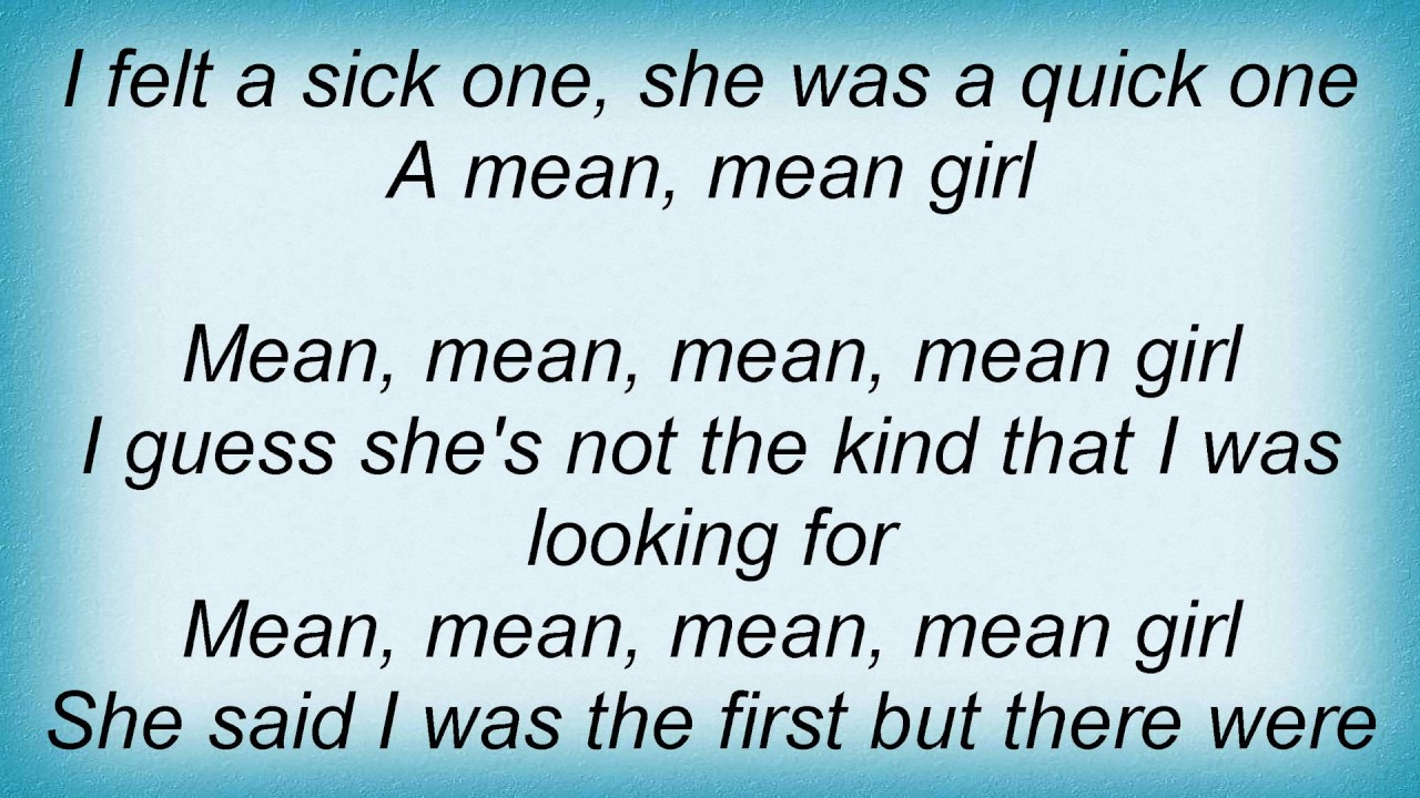 Status Quo Mean Girl Lyrics YouTube