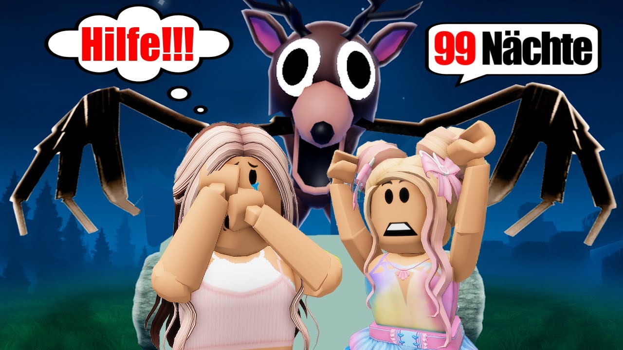 Sandy und Isy überleben 9️⃣9️⃣ NÄCHTE IM WALD 🌳 Roblox