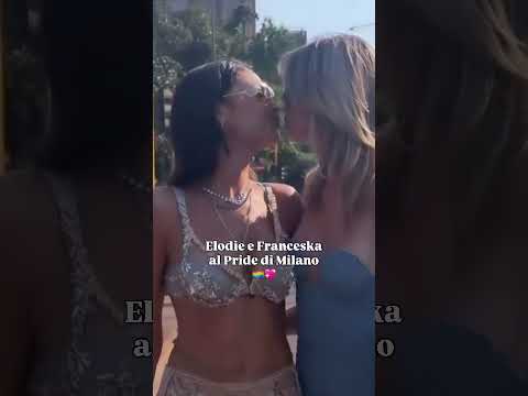Video Elodie e Franceska Nuredini il bacio al Pride di Milano