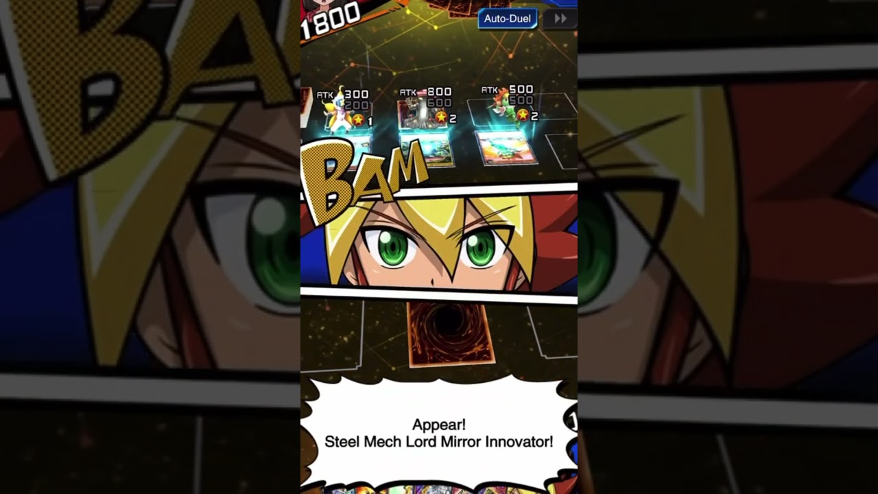 YuGiOh! Duel Links - Does Yuga Have Line With Steel Mech Lord Mirror Innovator? + Effect Activation