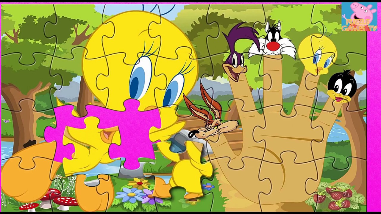Tweety Bird Amazing Puzzle Games for Kids Rompecabeza Two Puzzles in One