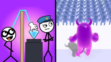 Thief Puzzle Vs Join Blob Clash 👮‍♀️🥷👿🥶 Max All Levels Android iOS Gameplay Ep 358