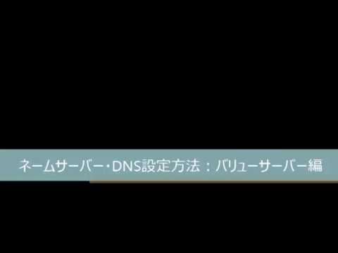 バリュードメイン ネームサーバーとDNS設定方法 バリューサーバー編