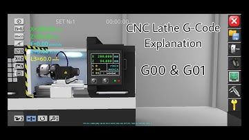 CNC Lathe G-Code Explanation #01 || G00 and G01 (rapid & linear cutting move)