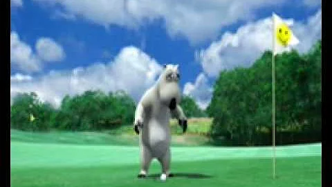 Bernard Bear playing golf: uploaded by Aisha