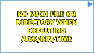 Ubuntu: No such file or directory when executing /usr/bin/time