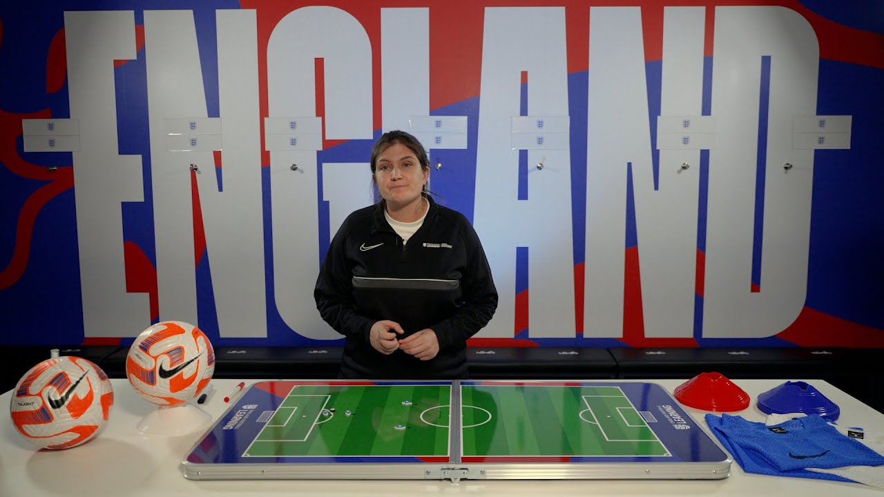 Receiving To Play Forward In Central Areas | Tactics Board Session | England Football Learning