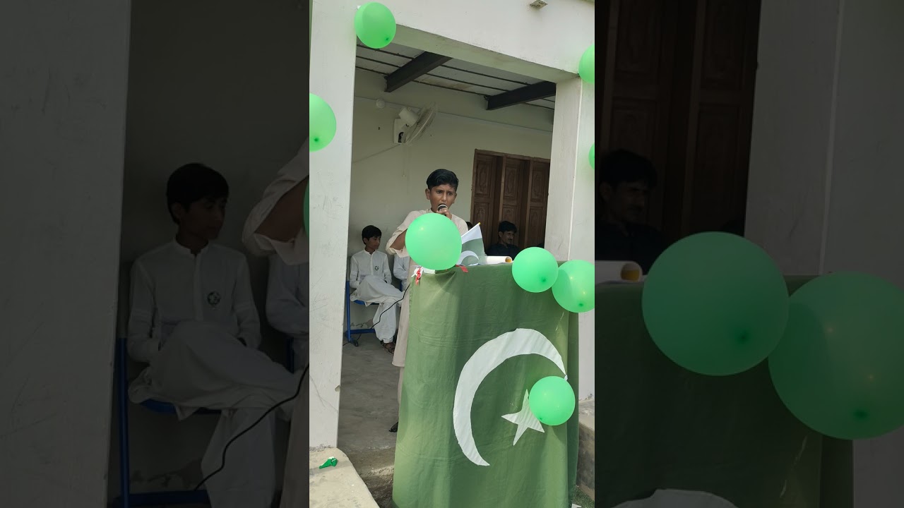 14 august speech in urdu Student of class VI GBLLS Campus School Sobhe Jo Tar Tharparkar