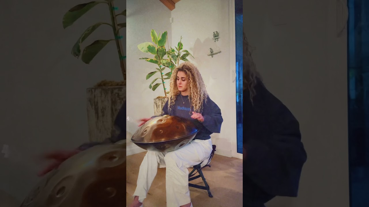 Breathe deep & relax your nervous system 💜 #handpan #shorts #music