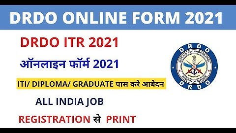 DRDO ITR Apprentice Online Form 2021 Kaise Bhare ¦¦ How to Fill DRDO ITR Apprentice Online Form 2021