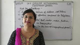 CBSE CA(Computer Application) Class-9 Ch-5 Computer Networking, Multimedia Basics Part-1