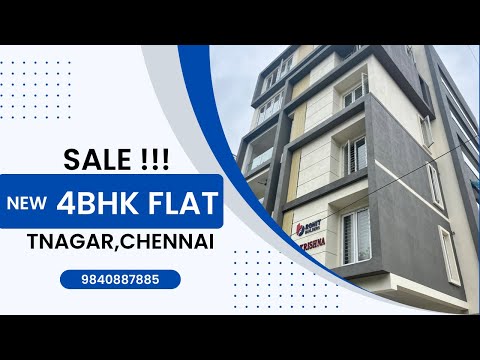 SALE !! | 4BHK Flat | TNagar | 1 Flat / Floor | 2562Sqft | North | ₹16,500/Sqft | 9840887885