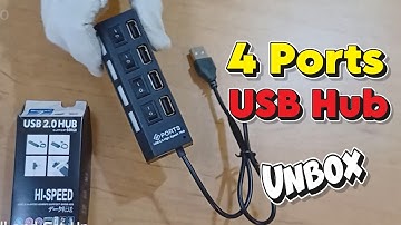 Unboxing the 4 Port USB 2.0 HUB | High Speed For and laptop