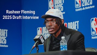 It was an unreal experience | Rasheer Fleming 2025 NBA Draft Interview | Phoenix Suns