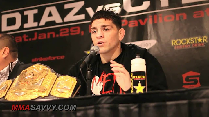 nick diaz in press conference after his win over cyborg