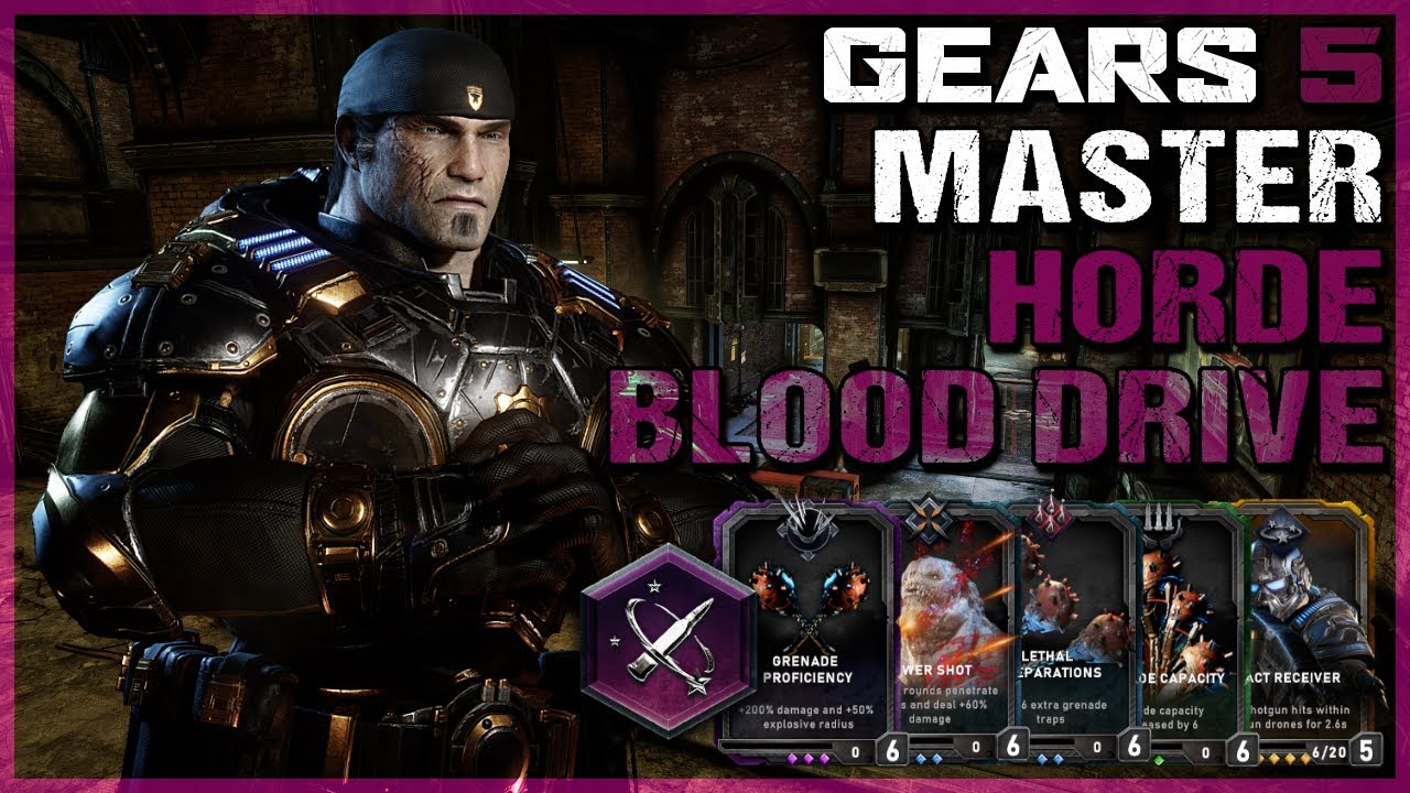 Maxed out Grenade Proficiency! - Slugger on Blood Drive - Gears 5 Horde Frenzy 6-15-2021
