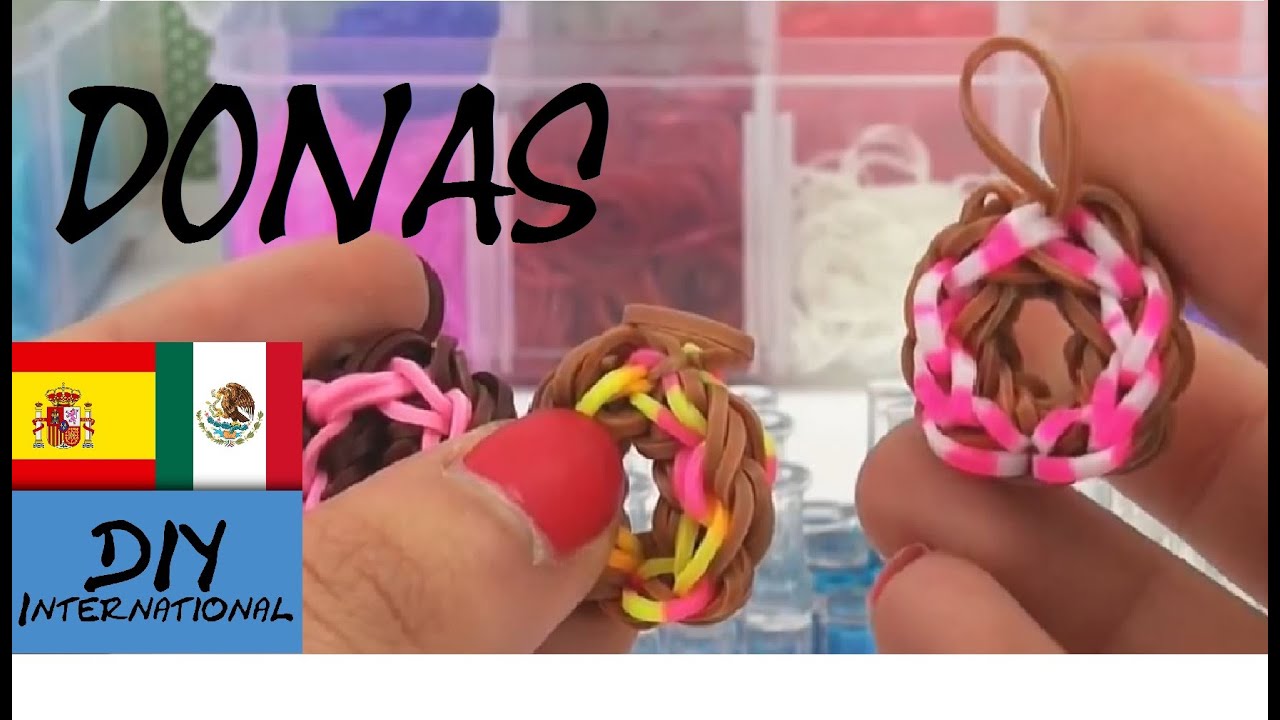 DONAS DE GOMITAS - DONUT - CON TELAR - TUTORIAL EN ESPAÑOL - DIY hacker typer