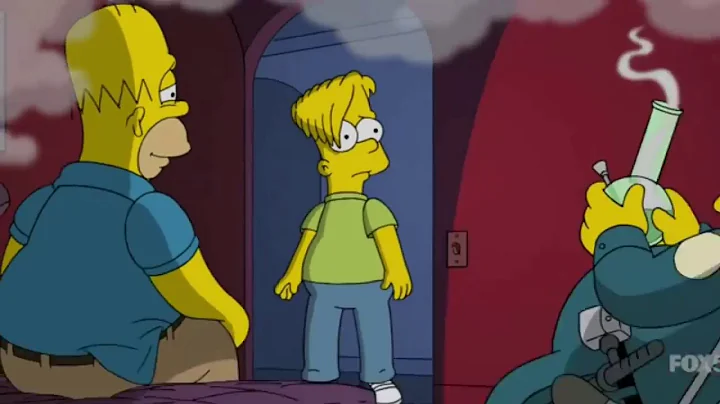 The Simpsons--Teenag...  Bart Party-homer smoking ...