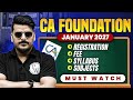 CA Foundation Jan 2027 Complete Details | Registration Date, Fees, Syllabus, Subjects✅| Love Kaushik