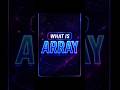 Array kya hota hai? 🤔 #java #coding