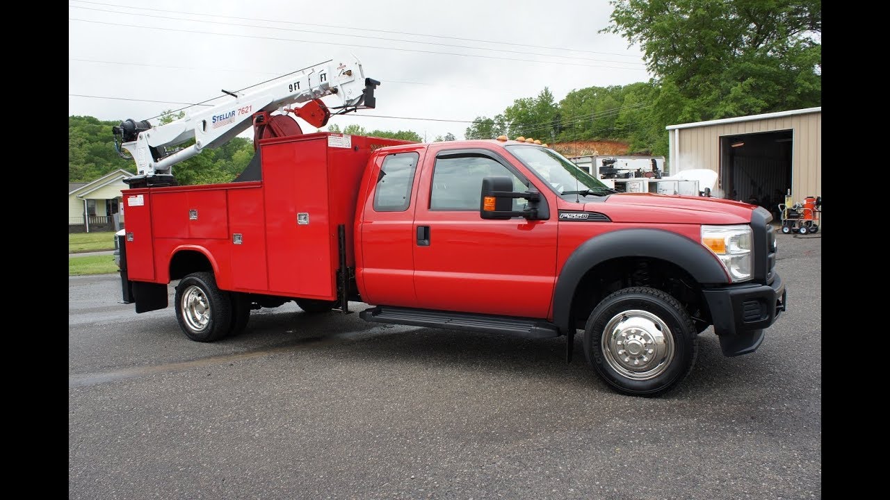 2012 FORD F-550 MECHANICS SERVICE UTILITY TRUCK CRANE COMPRESSOR 4x4 FOR SA...