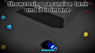 Showcasing the recursive tank in Roblox tank game and it is insane