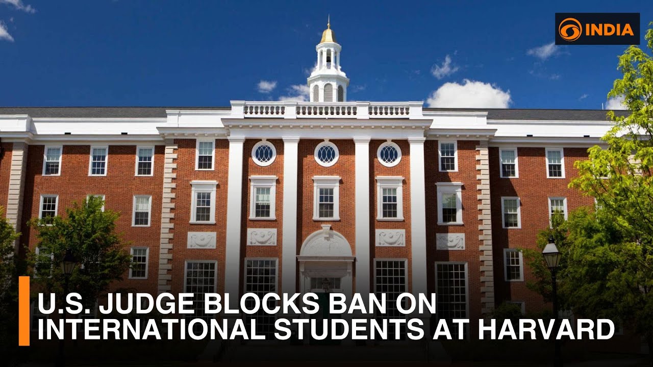 U.S. judge blocks ban on international students at Harvard - YouTube