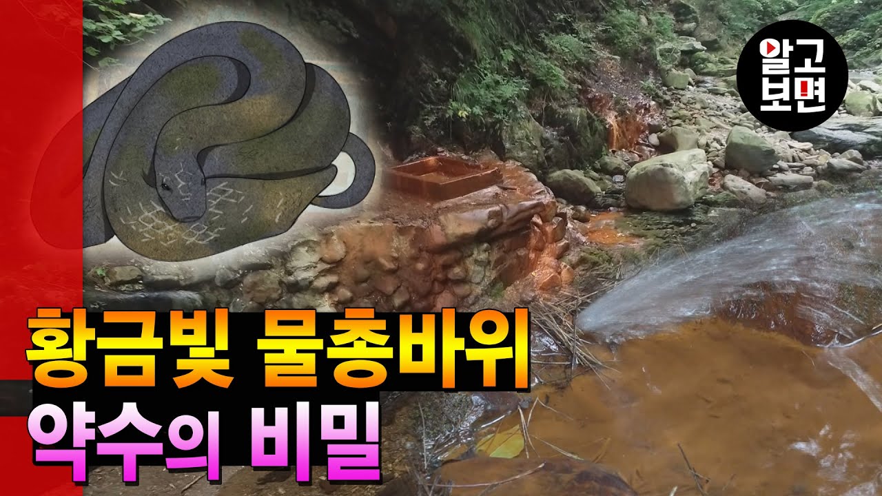 바위 뚫고 물줄기를 뿜는 신비로운 약수? 강원도 정선 물총 바위 약수의 비밀