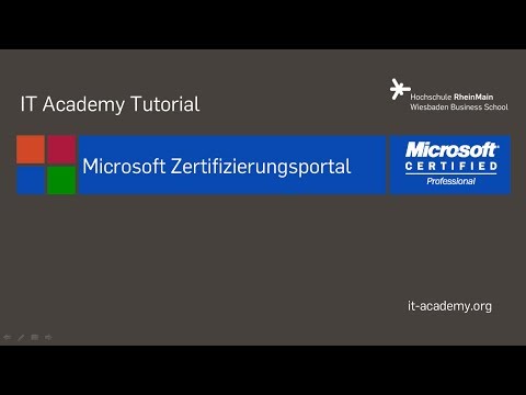 Tutorial - MCP Microsoft Zertifizierungsportal