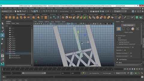 How to model eiffel tower in maya 2020 part-01