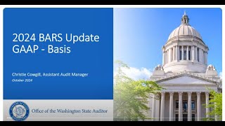 2024 BARS Update - GAAP Basis Governments