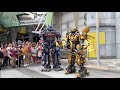 Transformers - Optimus Prime & Bumblebee make an appearance at Universal Studios - Singapore