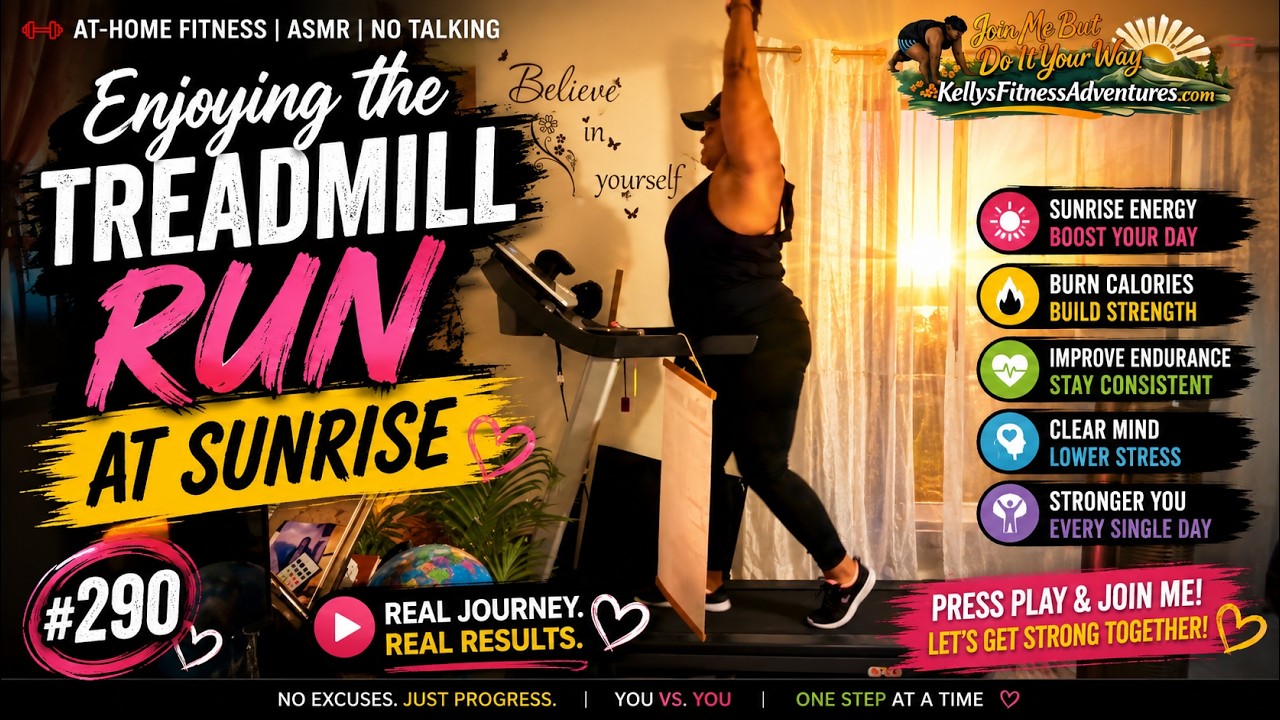 Enjoying the treadmill run #290 | ASMR Workout Adventure