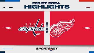 NHL Highlights | Capitals vs. Red Wings - February 27, 2024