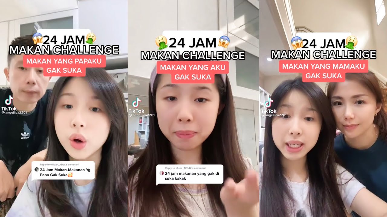 24 JAM MAKAN CHALLENGE MAKANAN YANG GAK DISUKAI PAPA MAMA ADIK PACAR TEMEN TIKTOKERS LAIN !