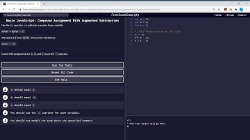 Basic JavaScript (19/111) | Compound Assignment With Augmented Subtraction | freeCodeCamp