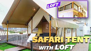 Luxury Safari Tent with Loft, Bathroom & Kitchnette