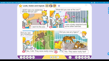 Bài đối thoại Unit 9: What did you see at the zoo? - Lesson 1 | Tiếng Anh 5