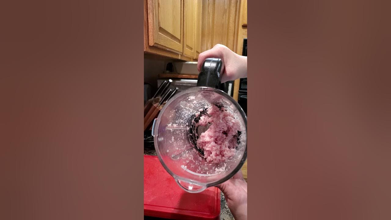 Pampered Chef Deluxe Cooking Blender Grinding Pork YouTube