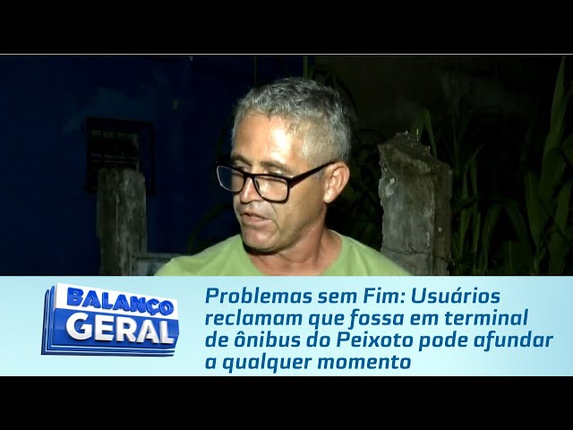 Usuários reclamam que fossa em terminal de ônibus do Peixoto pode afundar a qualquer momento