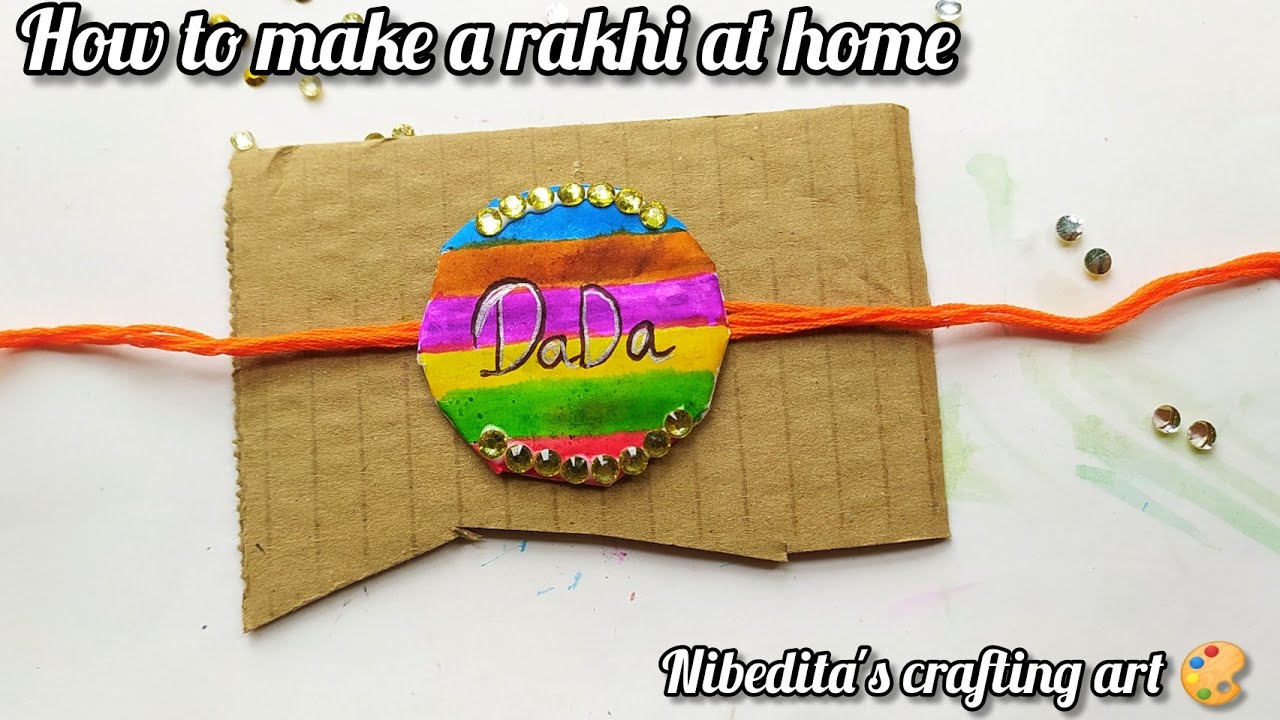 Diy : Easy rakhi making tutorial/How to make easy rakhi /rakhi for bhai ...