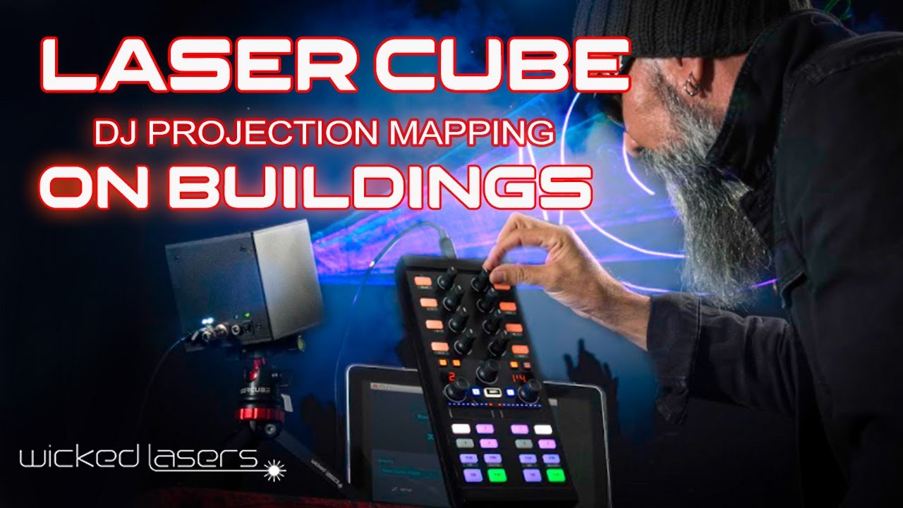 LaserCube DJ Projection Mapping on Buildings Wicked Lasers YouTube