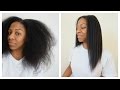 How To Get Natural Hair Bone Straight | T'keyah B