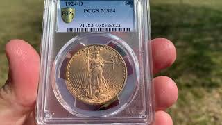 1924-D PCGS MS64 $20 Double Eagle Rare Coin