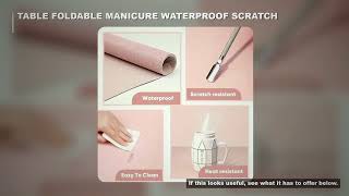 NAIL ART TABLE MAT SOFT FOLDABLE MANICURE HAND REST PAD WATERPROOF SCRATCH EASY-CLEAN OFFICE DESK MA screenshot 1