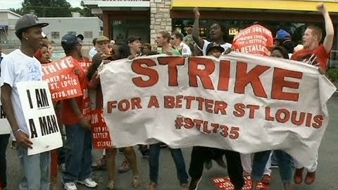 Fast food workers demanding higher wages