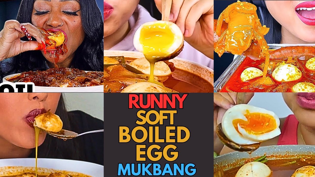 😋🔥🥚 ASMR Soft Boiled Egg With Saucy Sauce Mukbang Combo! | MUKBANG COMPILATION😋🔥🌶️