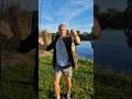 Толстопузый окунь. Рыбалка на спининг. Блесна отрабатывает. #fishing #рыбалка