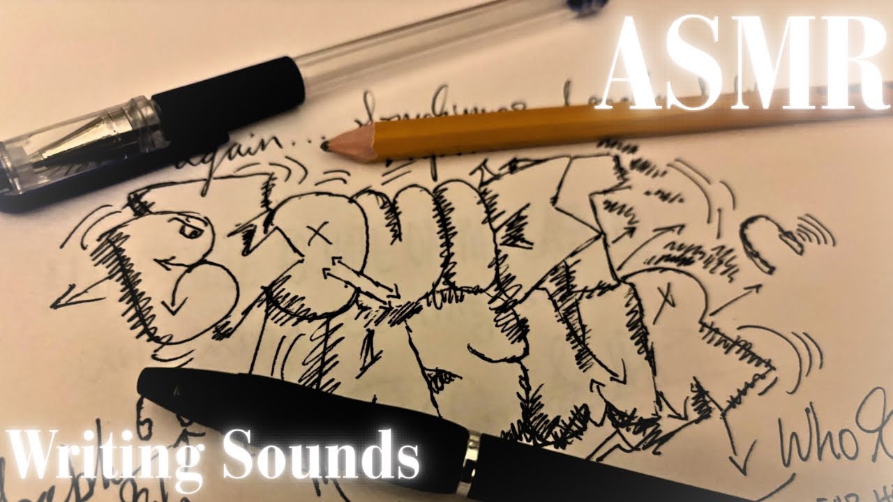 ASMR Writing Sounds (Pen & Pencil) Visual Triggers (Headphones Suggested)